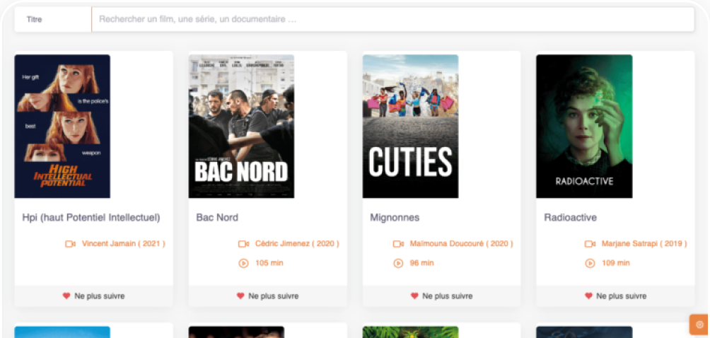 Interface Osmoz-It Interface de recherche de films Osmoz It
